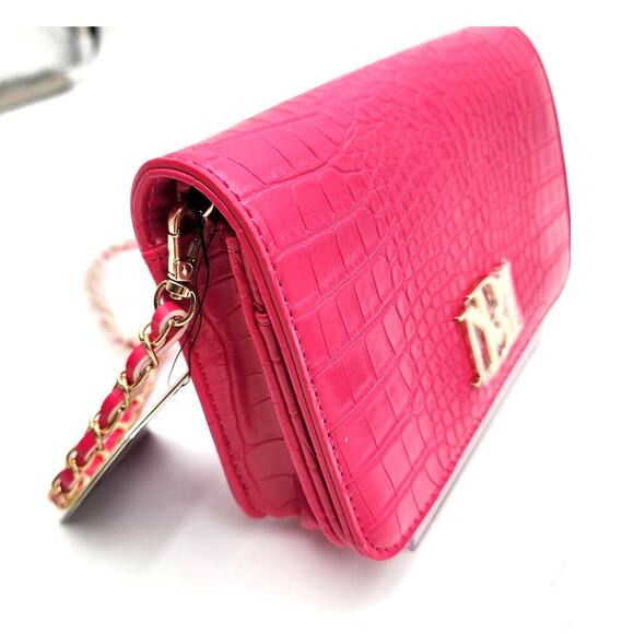 NWT BADGLEY MISCHKA PINK CROSSBODY BAG MSRP$99 VEGAN LEATHER - Picture 7 of 16